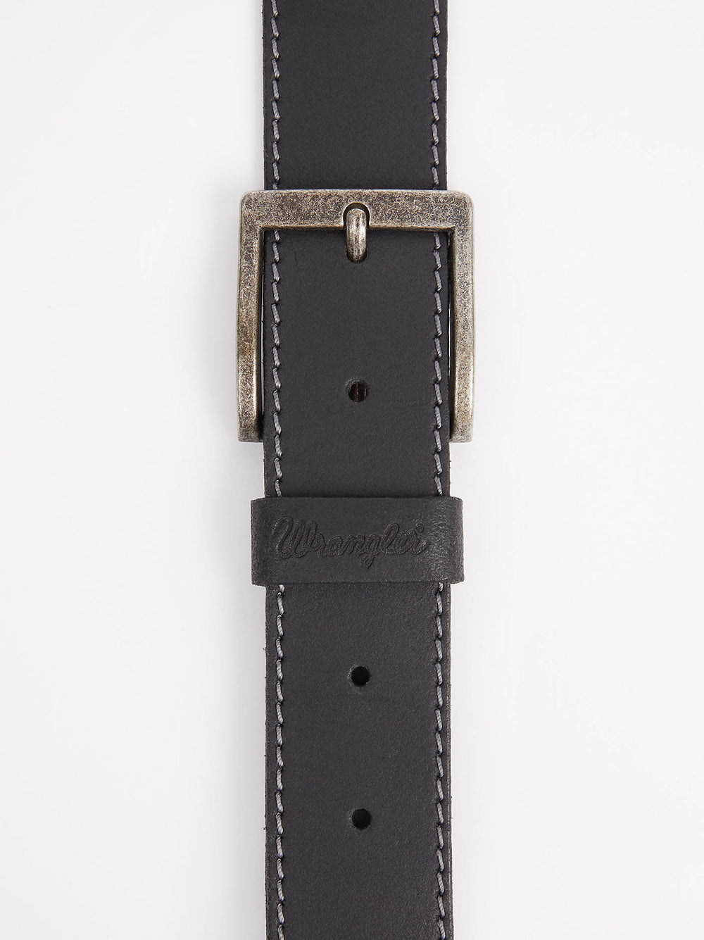 Wrangler Stitched Leather Belt for men Black