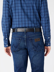 Wrangler Structured Leather Belt Black