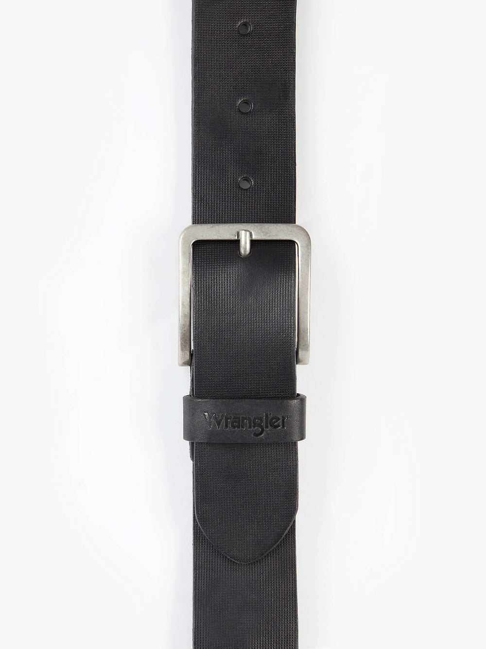 Wrangler Structured Leather Belt Black
