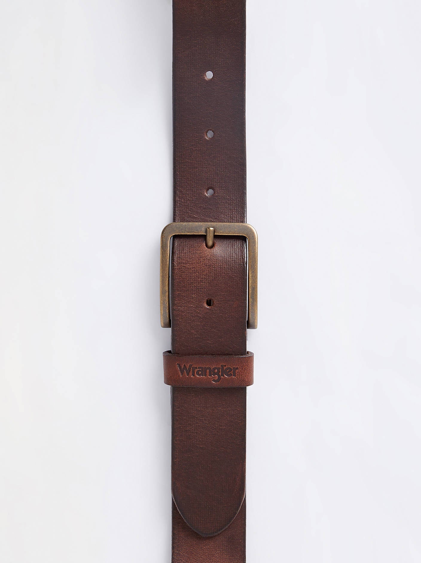 Wrangler Structured Leather Belt Brown
