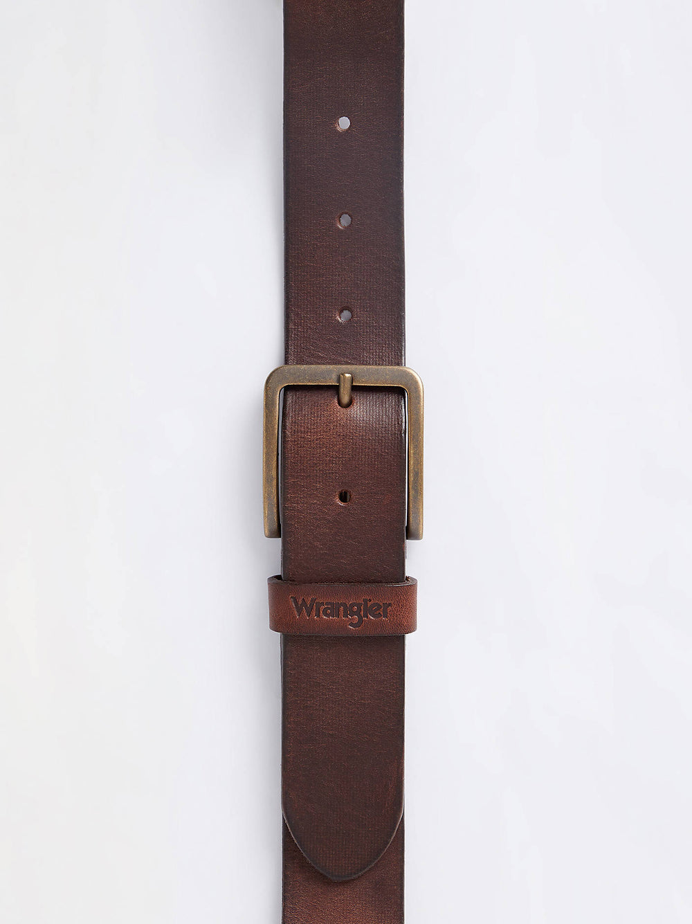Wrangler Structured Leather Belt Brown